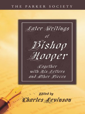 cover image of Later Writings of Bishop Hooper